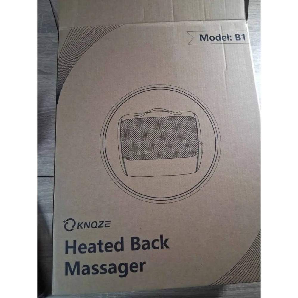KNQZE Heated Back Massager Model B1 Black 4 Modes 3 Intensities Auto-Off